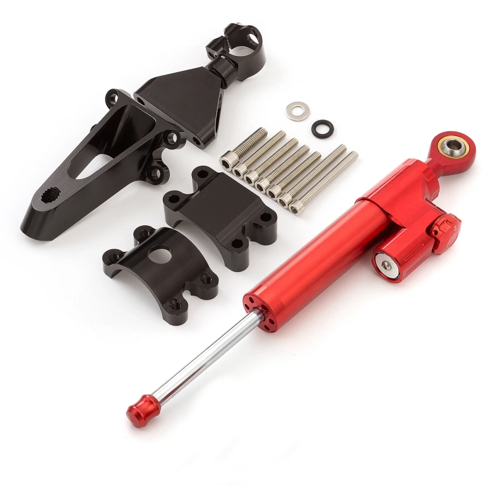 Fiber Carbon Steering Damper Stabilizer Motorcycle For HONDA CBR600 F4i CBR 600 1999-2003 Dampers Mount Bracket Support Kit