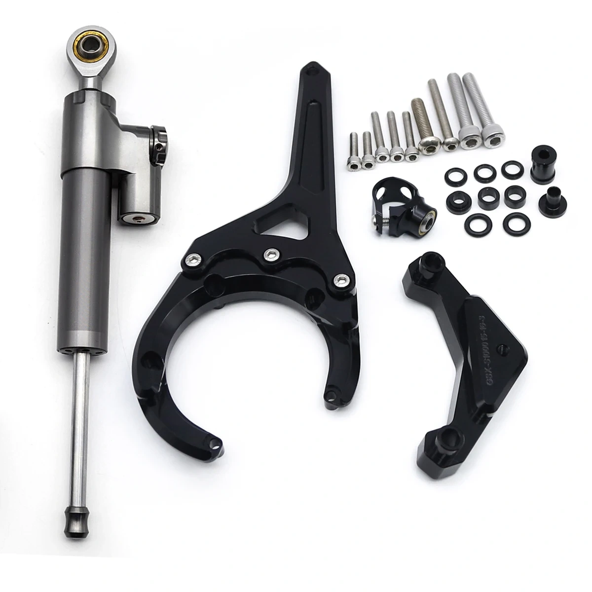 2023 2022 For Suzuki GSXS GSX-S 1000 GSXS1000 GSX-S1000F 2016-2021Carbon Steering Damper Stabilizer Bracket Support Mounting Kit