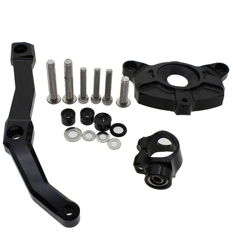 Fiber Carbon Steering Damper Stabilizer Motorcycle For Kawasaki Z1000 Z 1000 10-13 Aluminum Dampers Mount Bracket Support Kit