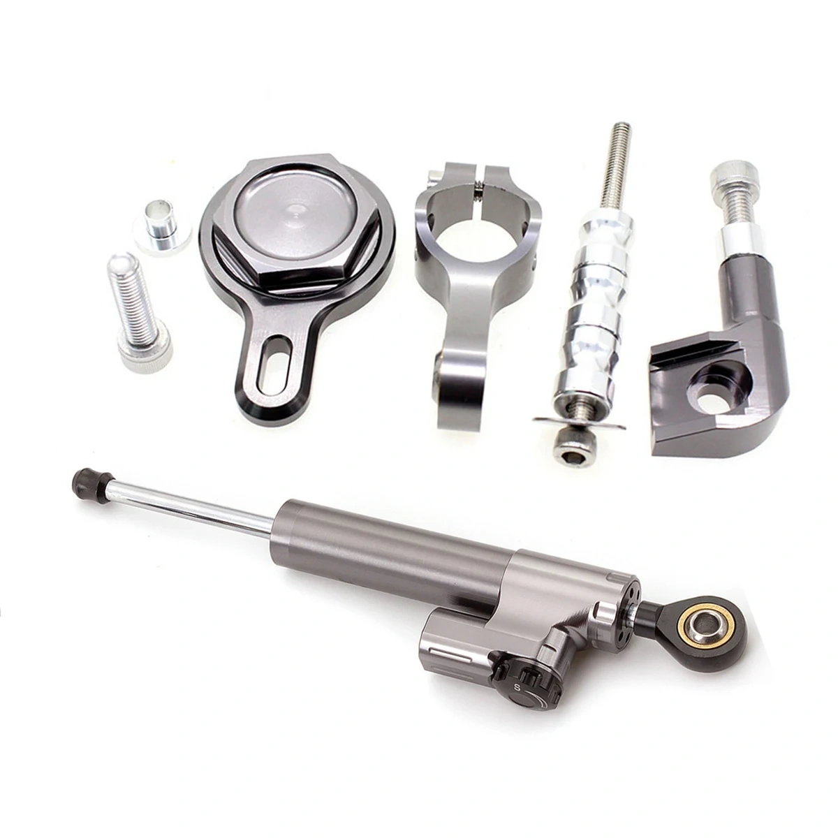 Fiber Carbon Steering Damper Stabilizer Motorcycle For Yamaha YZF R1 YZF-R1 98-2001Dampers Mount Bracket Support Kit Accessories
