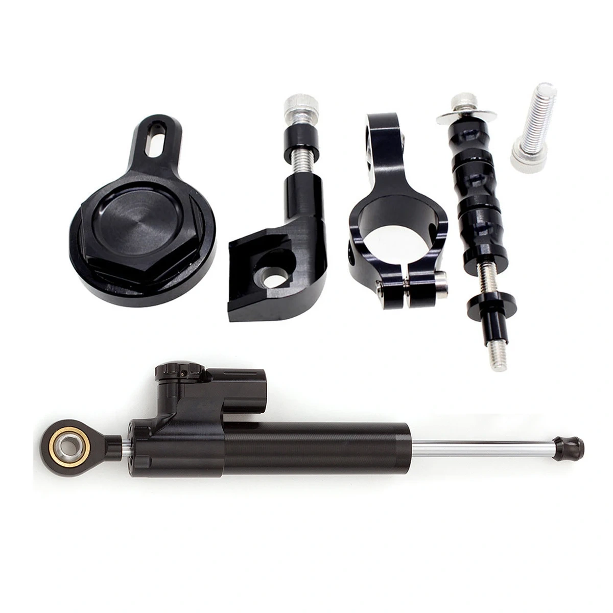 Fiber Carbon Steering Damper Stabilizer Motorcycle For Yamaha YZF R1 YZF-R1 98-2001Dampers Mount Bracket Support Kit Accessories