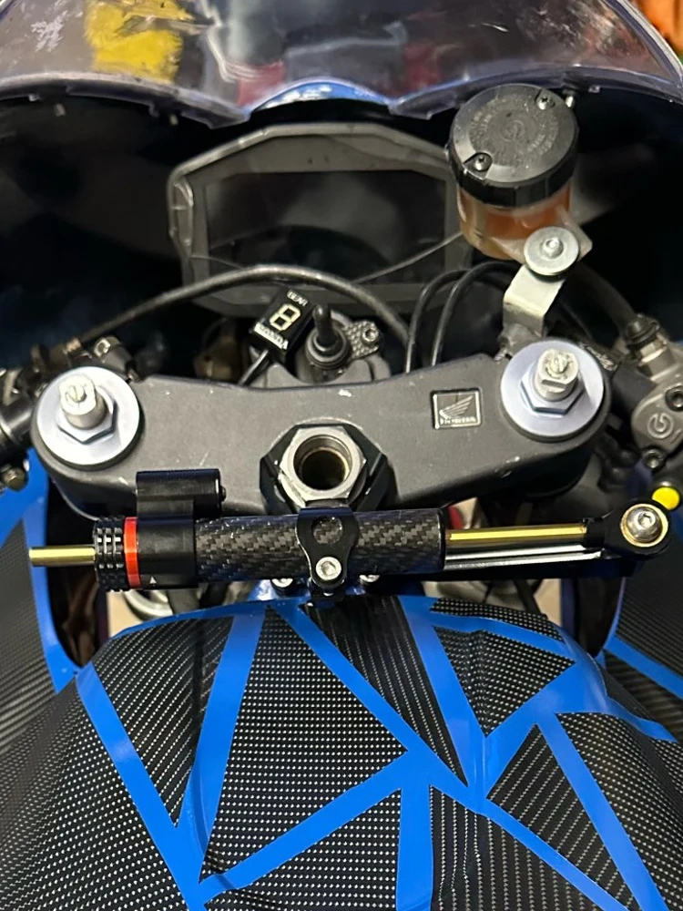 For Honda CBR600RR CBR600 RR CBR 600RR 600 2005 2006 Carbon Fiber Stabilizer Steering Damper Mounting Bracket Support Kit