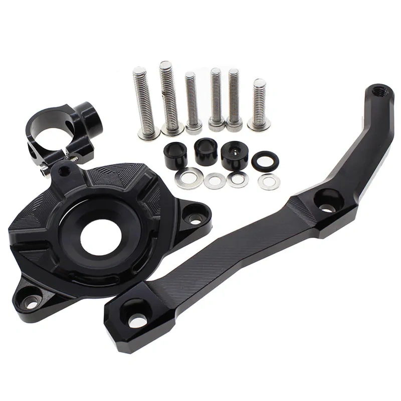 Fiber Carbon Steering Damper Stabilizer Motorcycle For Kawasaki Z1000 Z 1000 10-13 Aluminum Dampers Mount Bracket Support Kit