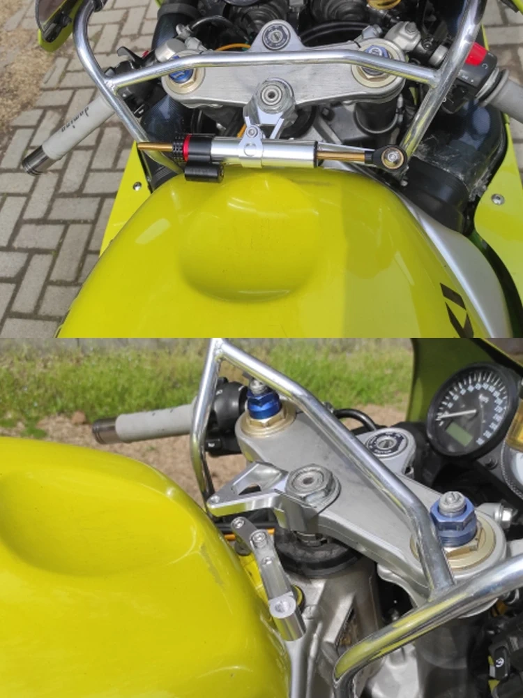 Fiber Carbon Steering Damper Stabilizer Motorcycle For Suzuki GSX1300R HAYABUSA 1300 1998-2019 Dampers Mount Bracket Support Kit