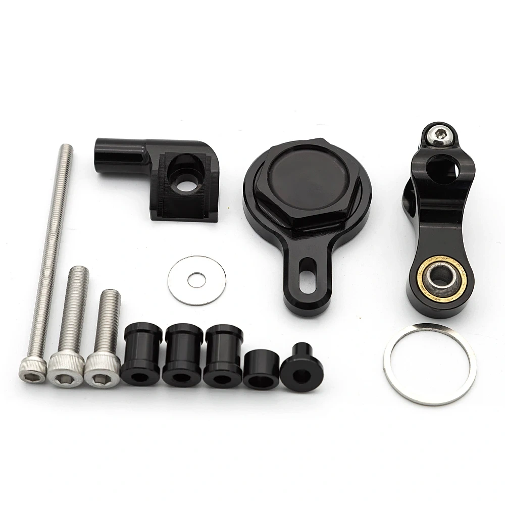 Fiber Carbon Steering Damper Stabilizer Motorcycle For Yamaha YZF R1 YZF-R1 98-2001Dampers Mount Bracket Support Kit Accessories