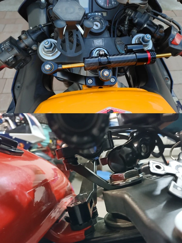 Fiber Carbon Steering Damper Stabilizer Motorcycle For Honda CBR929RR CBR929 RR CBR 929 RR 929 Dampers Mount Bracket Support Kit