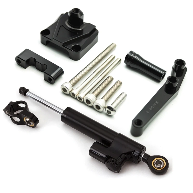 For Kawasaki NINJA 250R Ninja250R EX250 2008 2009 2010 2011 2012 Fiber Carbon Steering Damper Stabilizer Mounting Bracket Kit