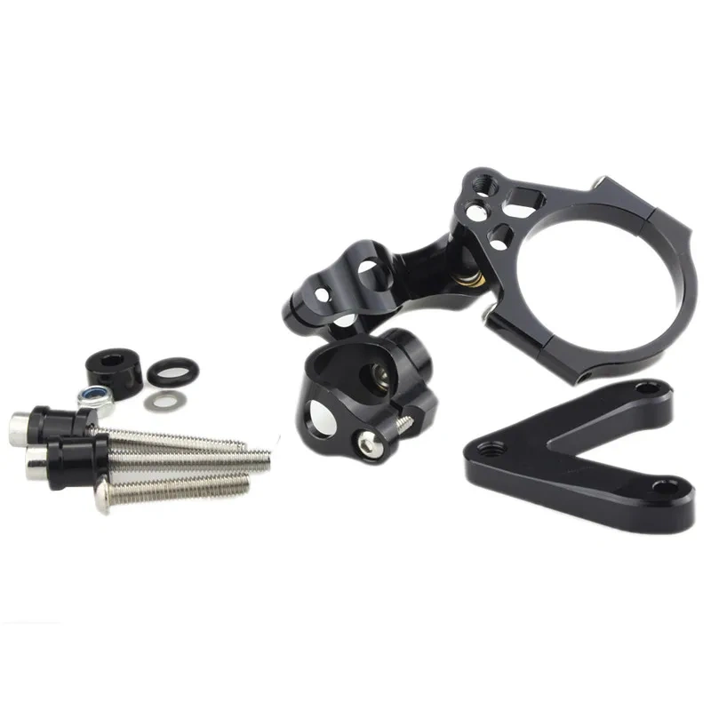 Fiber Carbon Steering Damper Stabilizer Motorcycle For Ducati 848 1098 1198 EVO Dampers Mount Bracket Support Kit Accessories