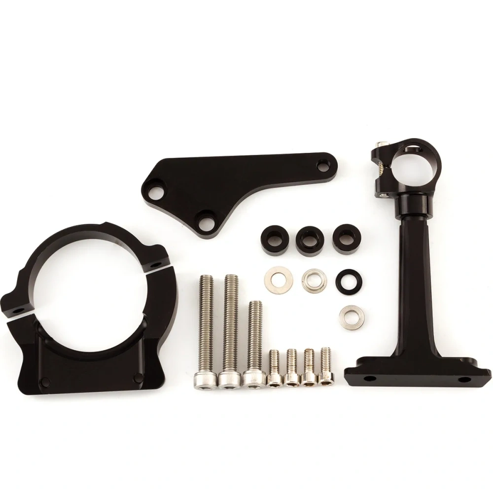 Fiber Carbon Steering Damper Stabilizer Motorcycle For Kawasaki ER6N ER6F ER-6N ER-6 2006-2008 Dampers Mount Bracket Support Kit