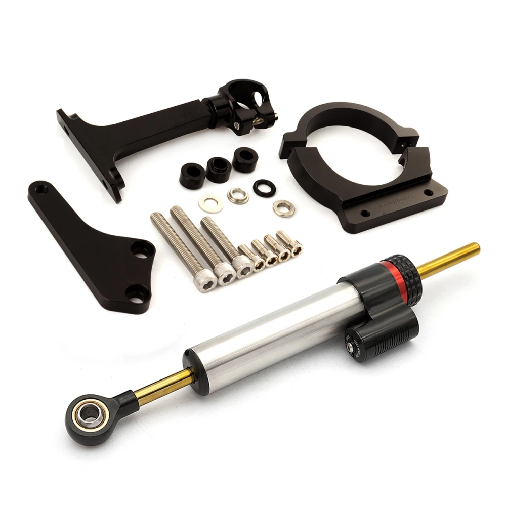 Fiber Carbon Steering Damper Stabilizer Bracket Mounting Kit For Kawasaki Ninja 650R 650 R ER6N ER6F ER-6N ER-6F 2006 2007 2008