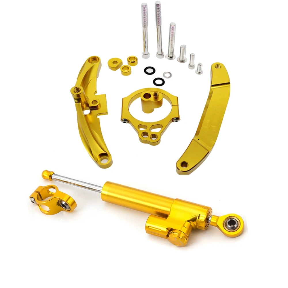 For Yamaha FZ1 FZ1N FAZER 2006-2015 2007 2008 Fiber Carbon Steering Damper Stabilizer Linear Mounting Support Bracket Kit