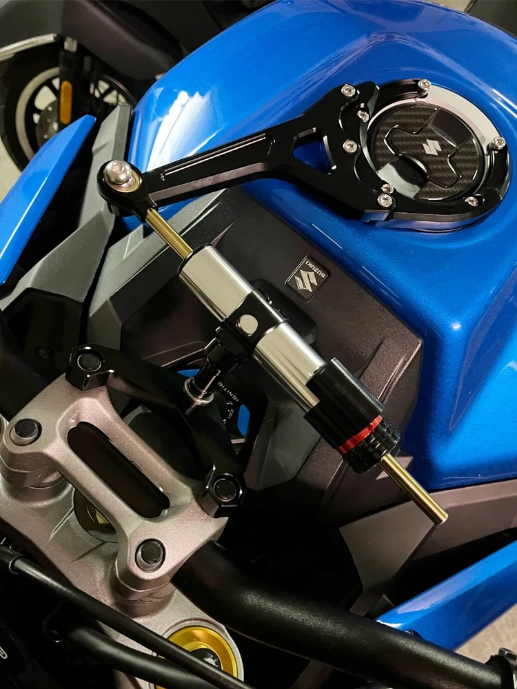 Steering Damper Stabilizer Bracket Support Kit For Suzuki GSXS GSX-S 1000/F GSXS1000 GSX-S1000 F 2016 2017 2018 2019 2020-2023