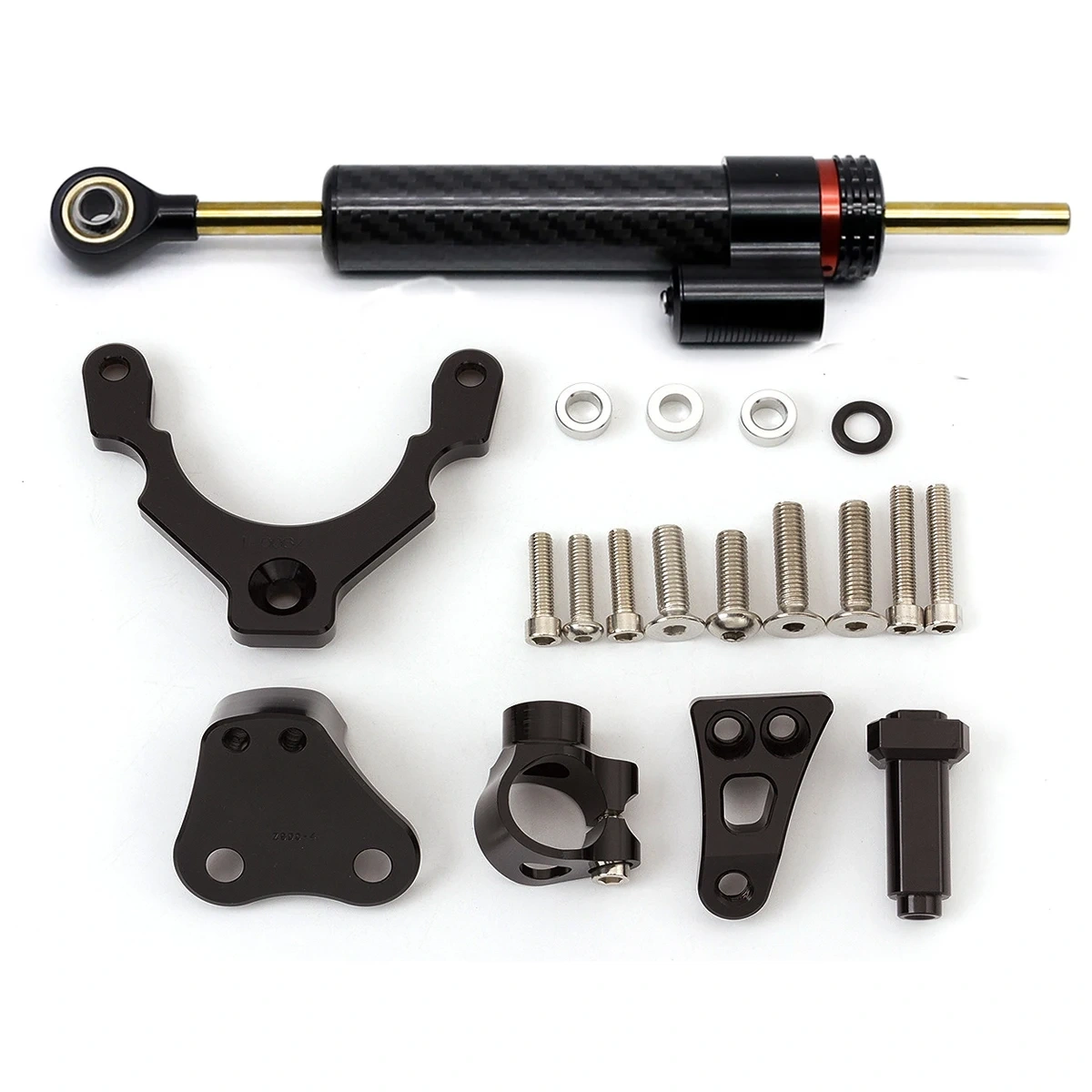 2023 Fiber Carbon Steering Damper Stabilizer Motorcycle For Kawasaki Z900 Z 900 2017-2022 2021 Dampers Mount Bracket Support Kit