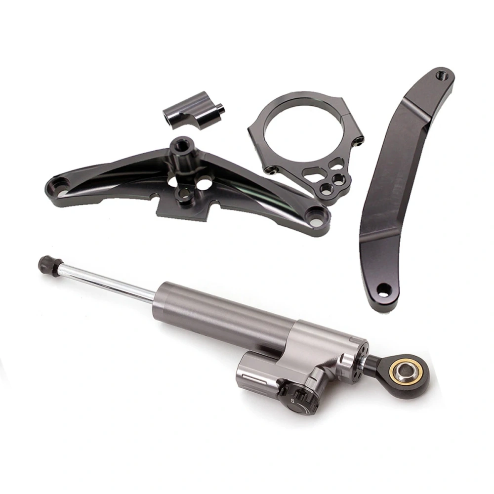 For Yamaha FZ1 FZ1N FAZER 2006-2015 2007 2008 Fiber Carbon Steering Damper Stabilizer Linear Mounting Support Bracket Kit