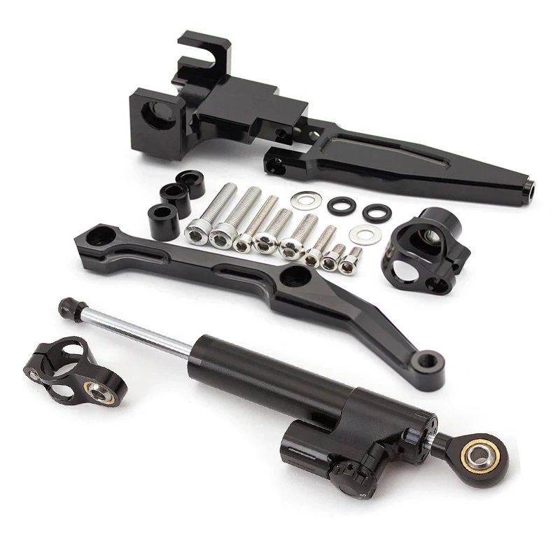 For Yamaha Tracer 900 MT09 FJ09 MT-09 2016-2020 2019 2018 Fiber Carbon Steering Damper Stabilizer Bracket Support Mounting Kit