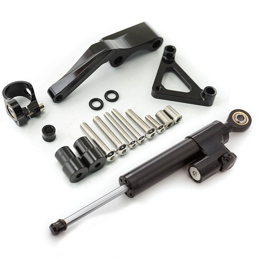 For DUCATI Monster 696 Fiber Carbon Steering Damper Stabilizer Motorcycle Dampers Mounting Bracket Support Kit Accessories
