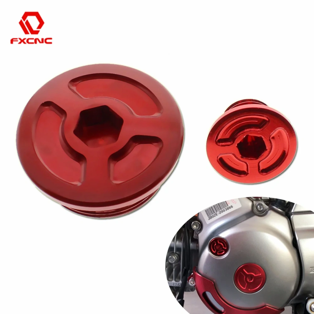2 PCS CNC Engine Plug Cap Cover For Honda Monkey Z125 / C125 Super Cub / MSX125 Grom Motorcycles Accessories