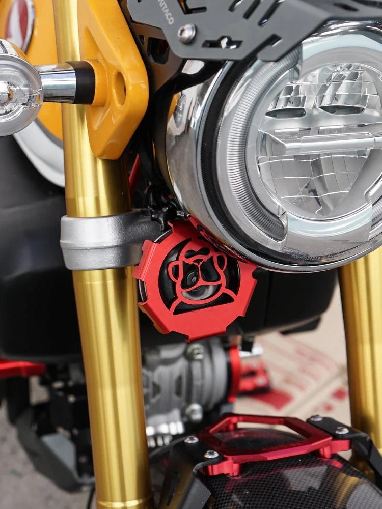 Motorcycle Accessories CNC Front Horn Cover & Engine Cover Decoration Clamp Cap Protector For Honda Monkey 125 Z125 2017-2024