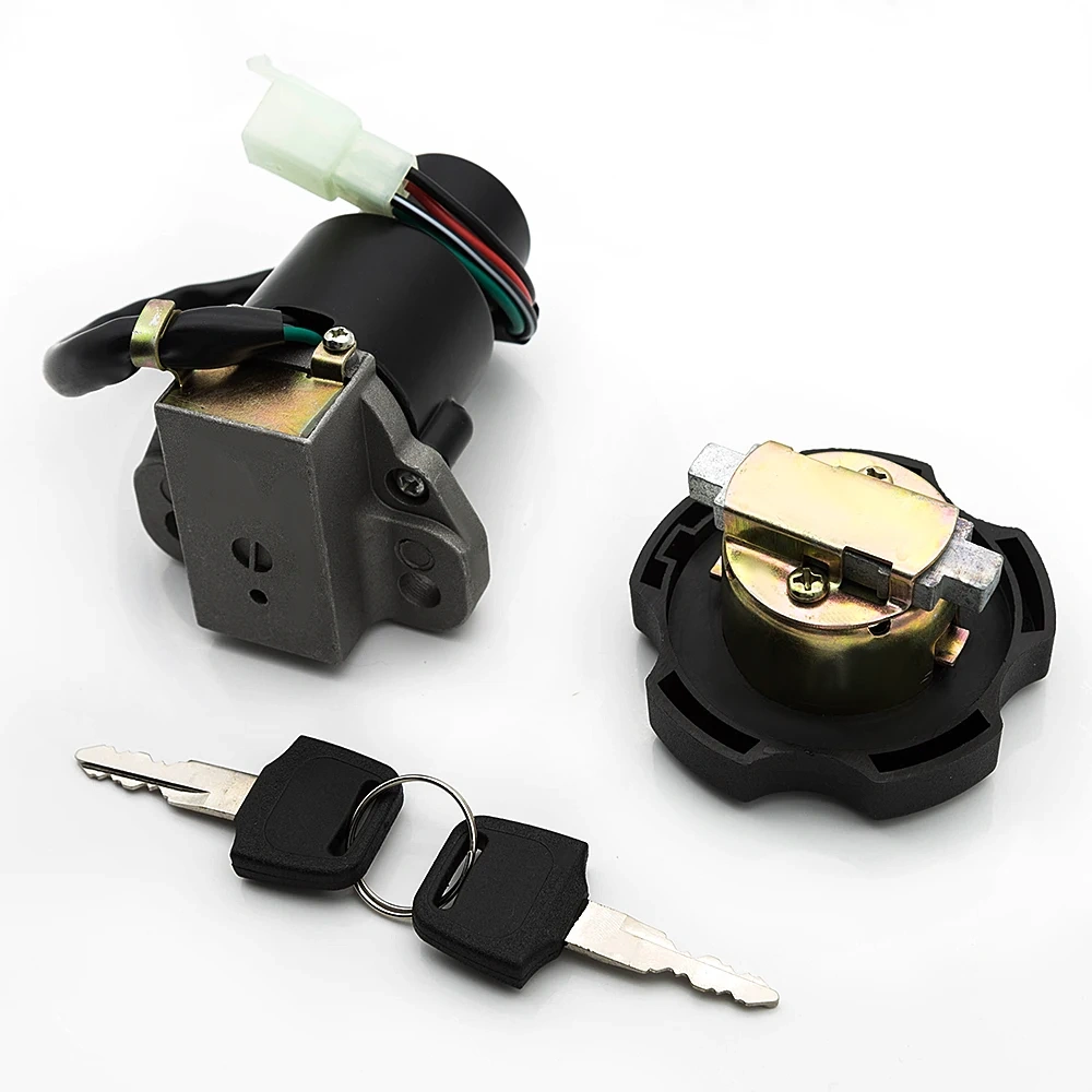4 Wires Ignition Switch Fuel Gas Cap Lock Key Set For Yamaha FZR600 FZR250 FZR400 FZR 250 400 600 Motorcycle Accessories