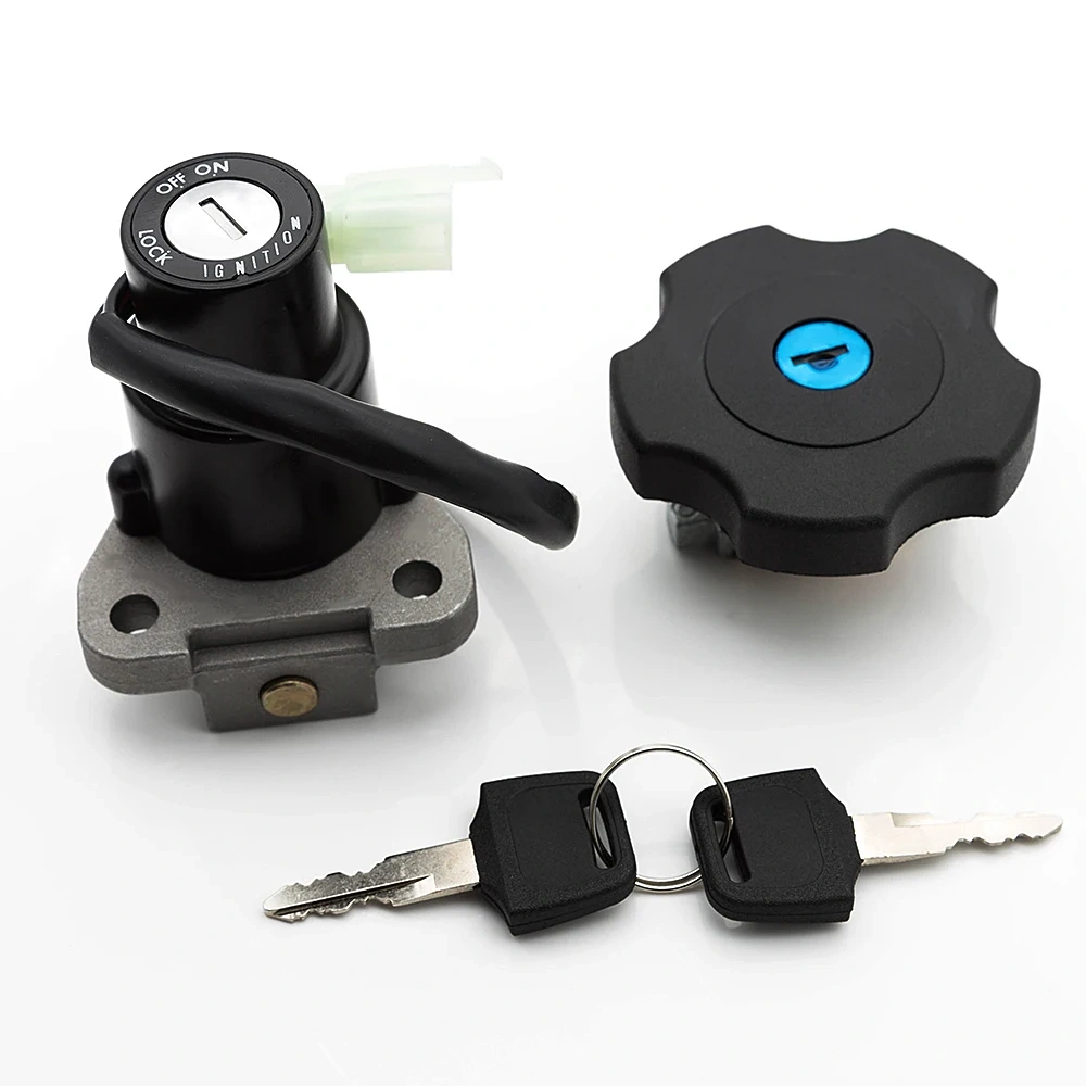 4 Wires Ignition Switch Fuel Gas Cap Lock Key Set For Yamaha FZR600 FZR250 FZR400 FZR 250 400 600 Motorcycle Accessories