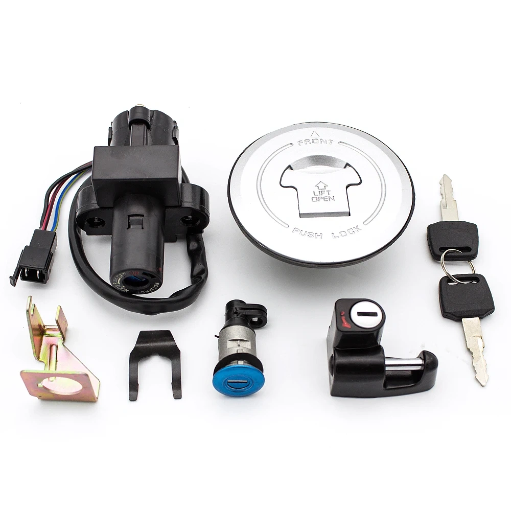 Motorcycle Ignition Switch Gas Cap Fuel Tank Cover Seat Helmet Lock Key Set For Honda Hornet 250 VTR VTR250 CB600F 599 1998-2002