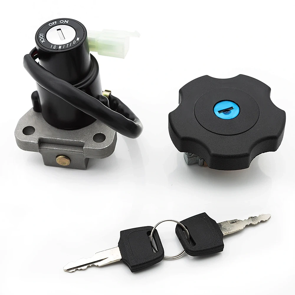 4 Wires Ignition Switch Fuel Gas Cap Lock Key Set For Yamaha FZR600 FZR250 FZR400 FZR 250 400 600 Motorcycle Accessories