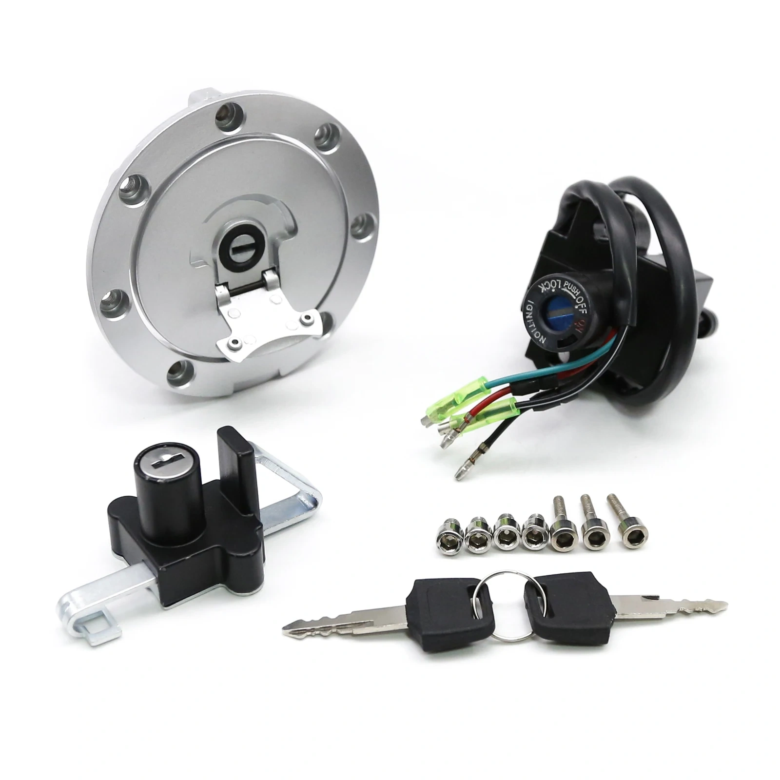 Motorcycle Ignition Switch Fuel Gas Cap Seat Lock Key For Honda NSR125 NSR 125 1993-1998 1999 2000 2001 2002 2003 2004
