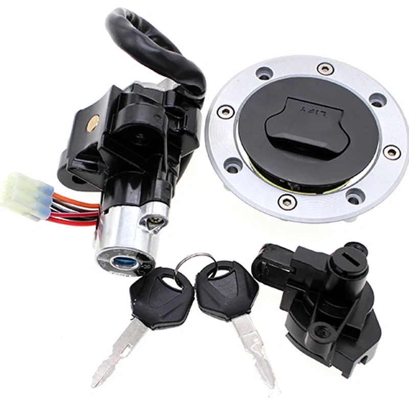 Motorcycle Ignition Switch Gas Cap Fuel Tank Cover Lock Key Set For Suzuki Bandit 600 1200 GSF600 GSF1200 GSF 600 1200 1996-2005