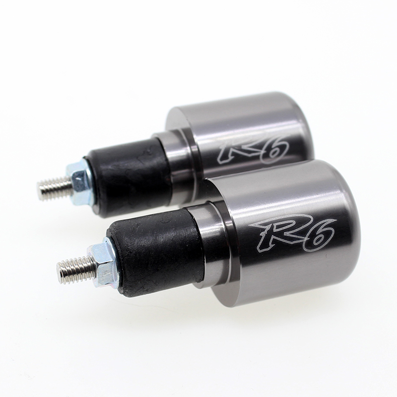 Handlebar End For Yamaha YZF R6 1999-2019 with Logo" R6 " CNC Motorcycles Steering Counterweight Fists Hand Grips Bar Ends Slider