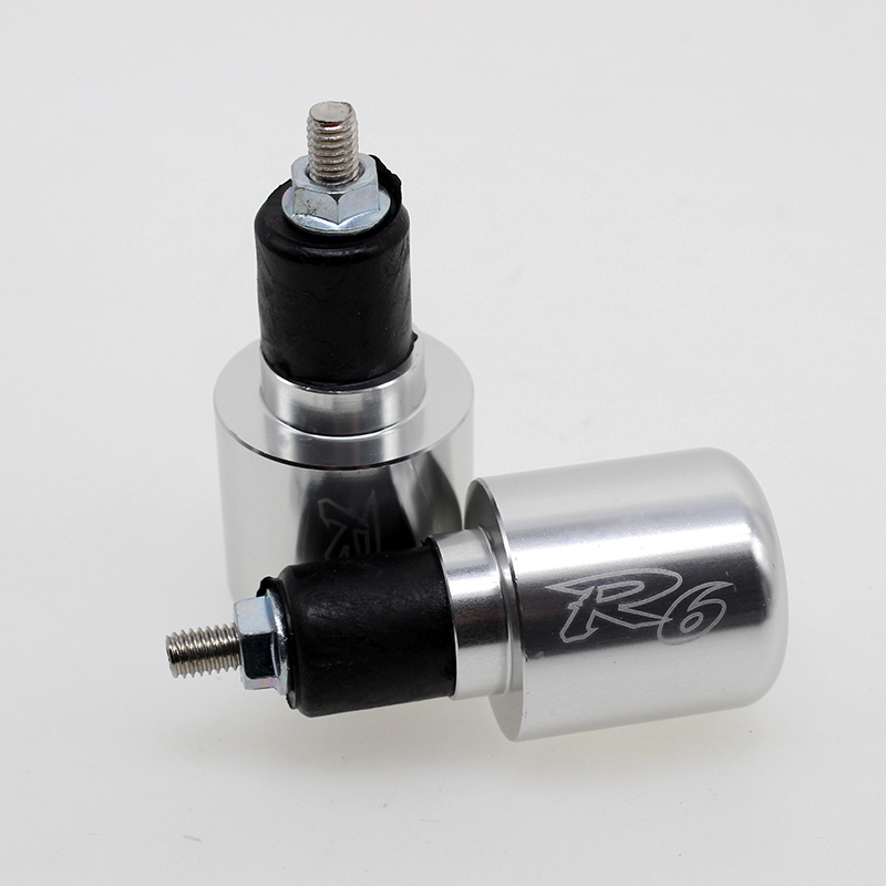 Handlebar End For Yamaha YZF R6 1999-2019 with Logo" R6 " CNC Motorcycles Steering Counterweight Fists Hand Grips Bar Ends Slider