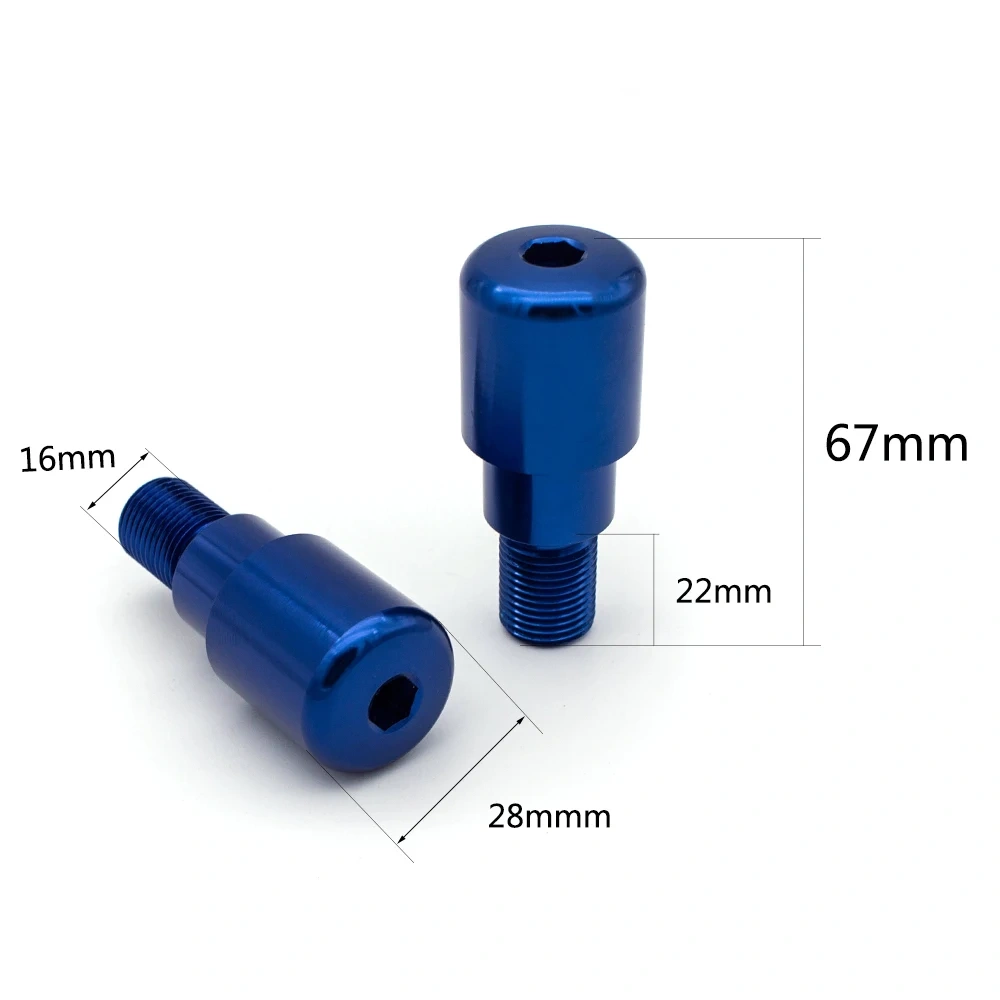 16mm For Yamaha Tmax T-max 500 530 T Max500 XJR1300 XJR1200 MT07 MT09 CNC Handlebar Grips Bar Ends Counterweights Slider Cap
