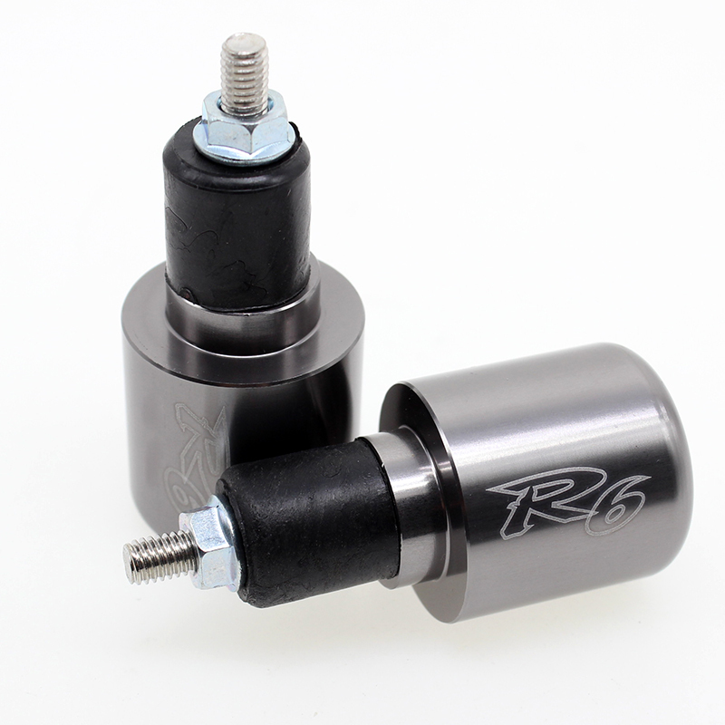 Handlebar End For Yamaha YZF R6 1999-2019 with Logo" R6 " CNC Motorcycles Steering Counterweight Fists Hand Grips Bar Ends Slider