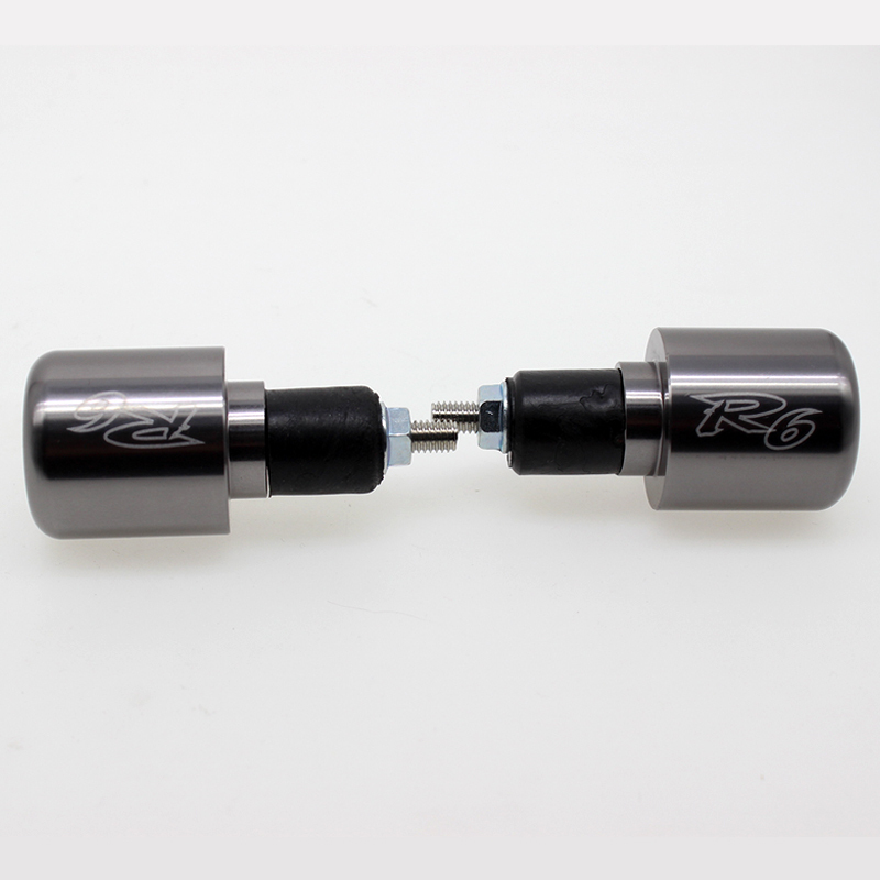 Handlebar End For Yamaha YZF R6 1999-2019 with Logo" R6 " CNC Motorcycles Steering Counterweight Fists Hand Grips Bar Ends Slider