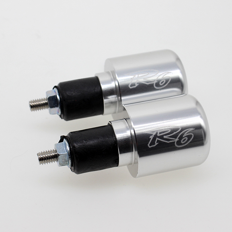 Handlebar End For Yamaha YZF R6 1999-2019 with Logo" R6 " CNC Motorcycles Steering Counterweight Fists Hand Grips Bar Ends Slider