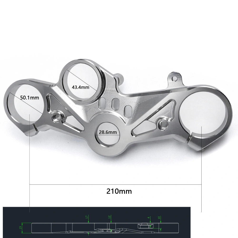 Europe Version For Yamaha YZF R6 YZF-R6 YZFR6 2008-2012 2013 2014 2015 2016 CNC Front Fork Lowering Triple Tree Upper Top Clamp