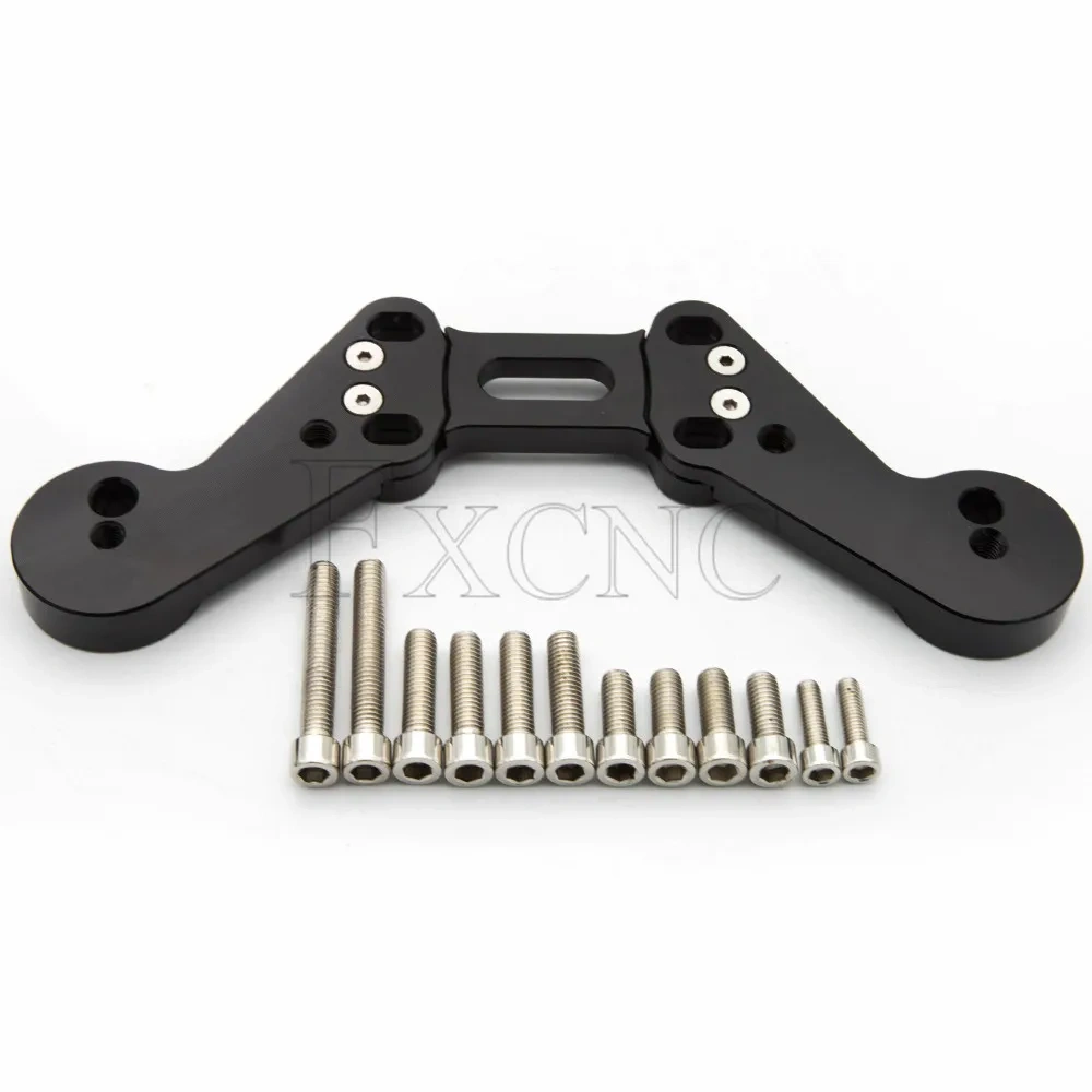 Universal Motorcycle Clip on Handlear Handle Bar Clipon Fork 75mm Fat Bar Clamp Complete Set