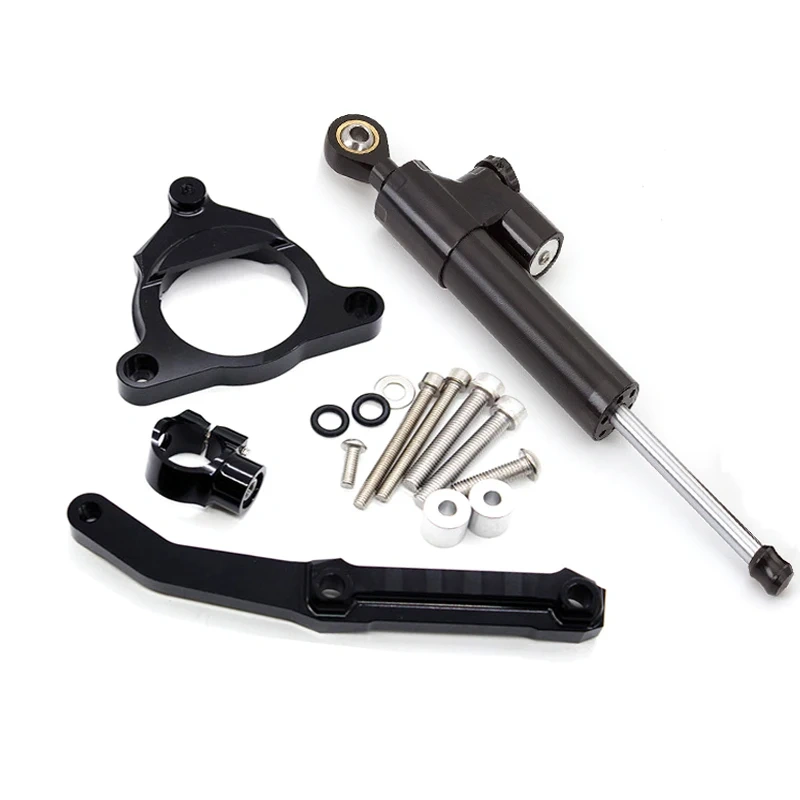 For Kawasaki Z800 2013-2018 Aluminum Adjustable Motorcycle Carbon Steering Stabilizer Safely Control Damper Bracket Mounting Kit