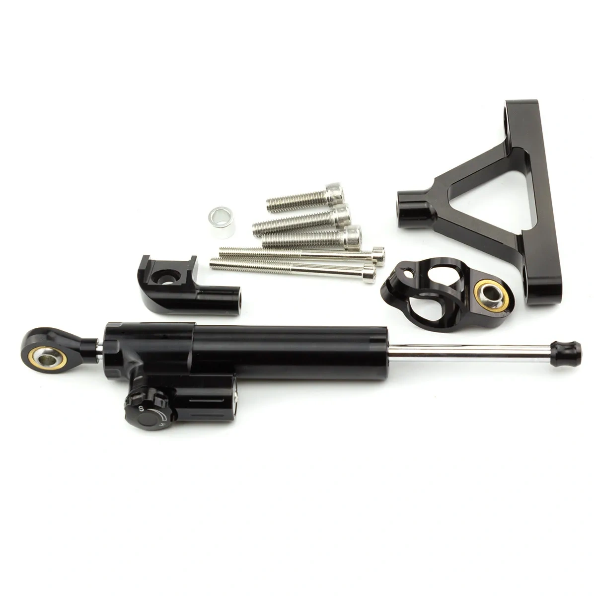 Fit For Kawasaki NINJA ZX6R ZX-6R 2007 2008 Damper Steering Stabilizer Linear Reversed Safety Control Bracket Mount Support