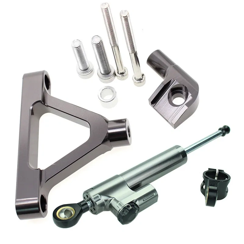 Fiber Carbon Motorcycle Steering Damper Stabilizer Bracket For Kawasaki ZX10R ZX-10R ZX 10R 2004 2005 Dampers Mount Support Kit