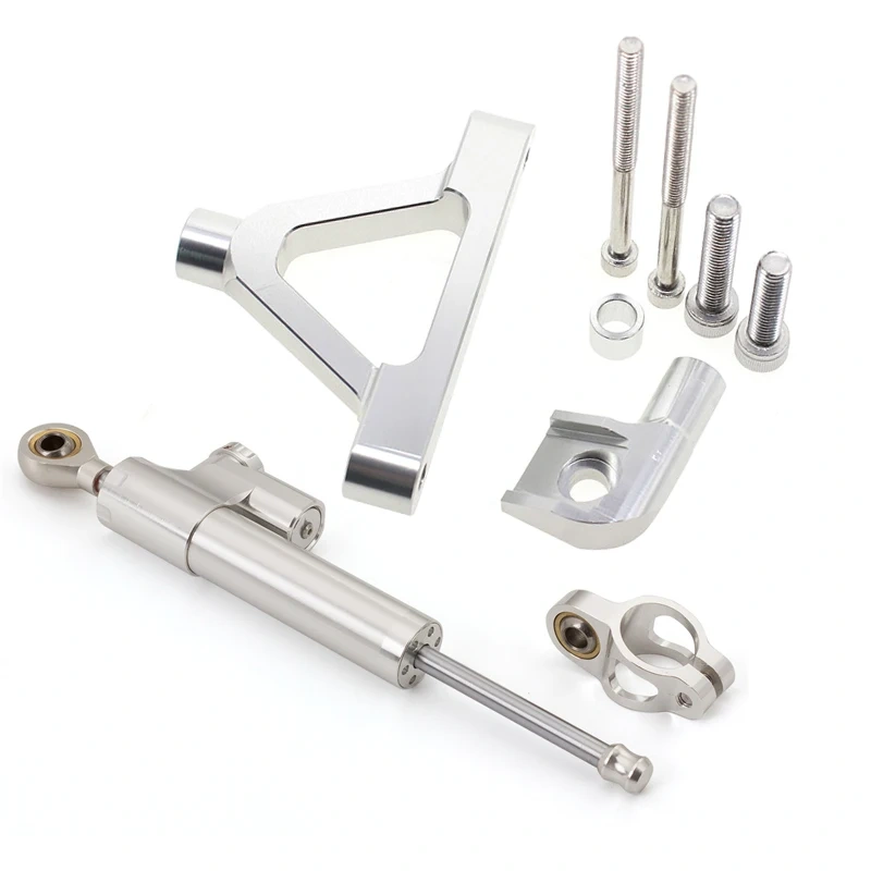 Fit For Kawasaki NINJA ZX6R ZX-6R 2007 2008 Damper Steering Stabilizer Linear Reversed Safety Control Bracket Mount Support