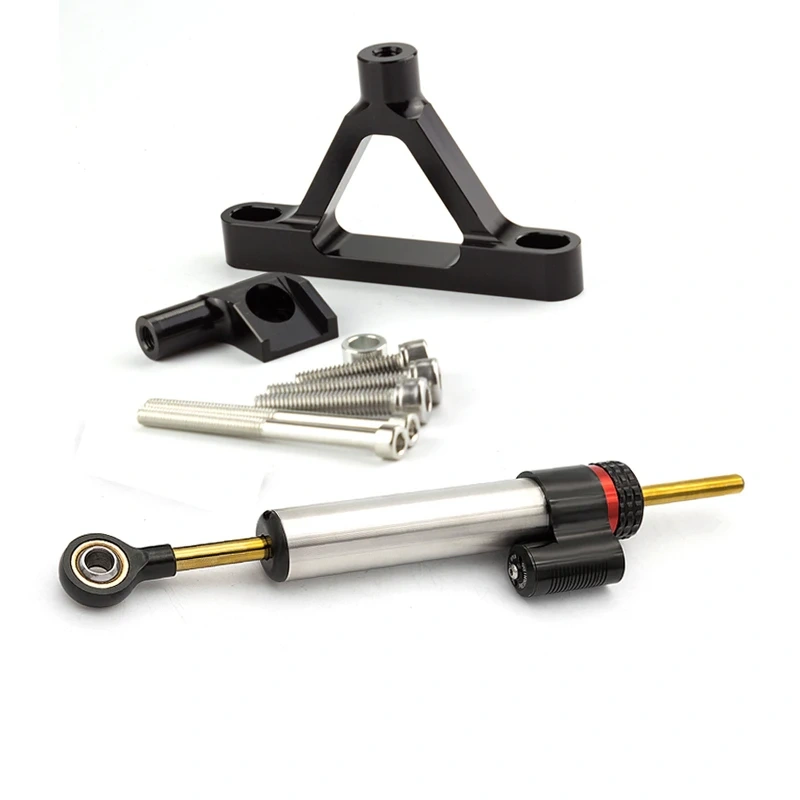 Fit For Kawasaki NINJA ZX6R ZX-6R 2007 2008 Damper Steering Stabilizer Linear Reversed Safety Control Bracket Mount Support