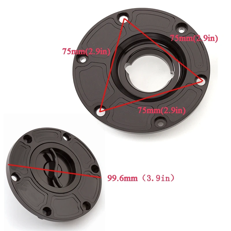 For Aprilia RS125 RS250 Shiver 750 Motorcycle Aluminum Fuel Tank Gas Cap Oil Tank Cover