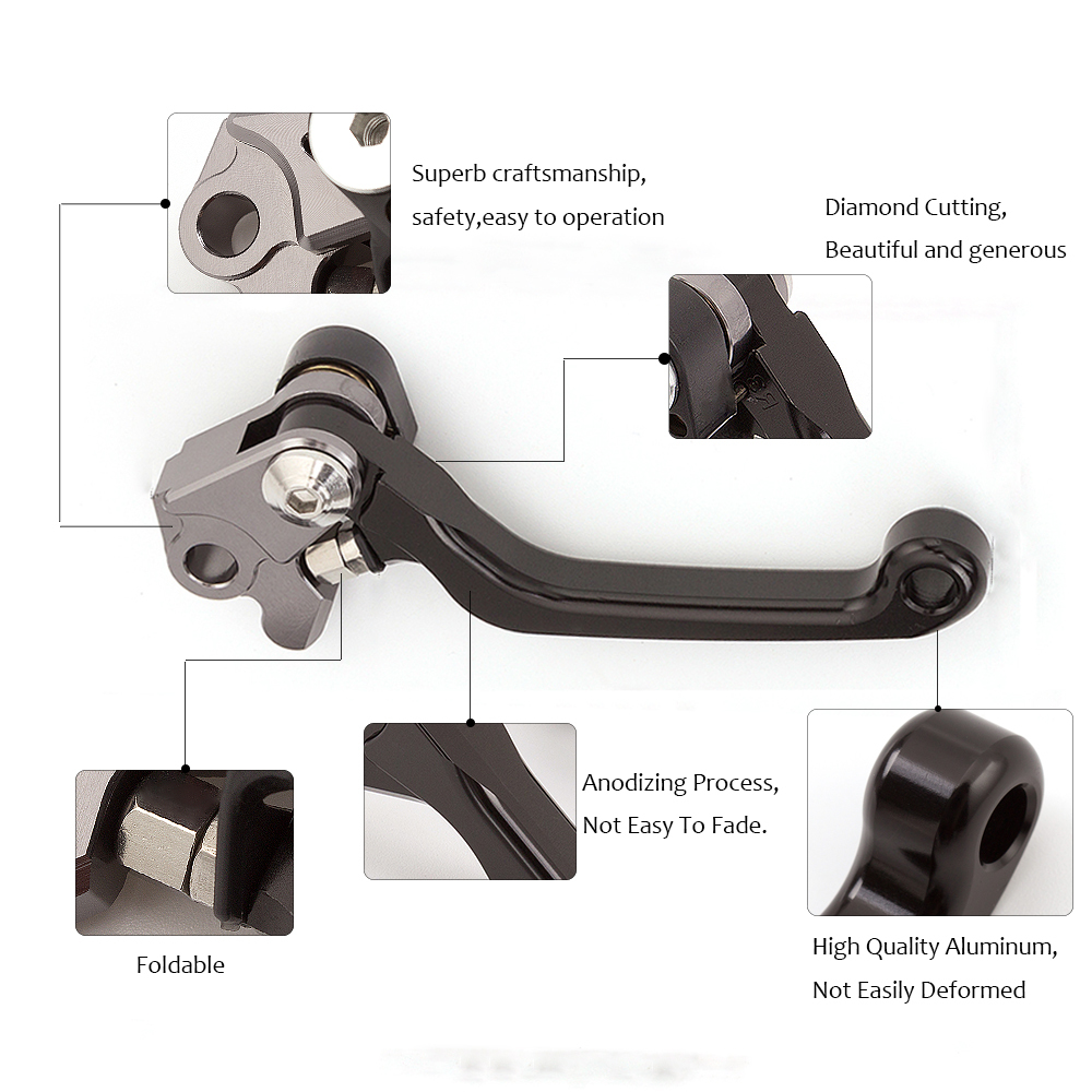 Short Adjustable Brake&Clutch Lever -- For KTM  EXC 250 2T 1998-1999
