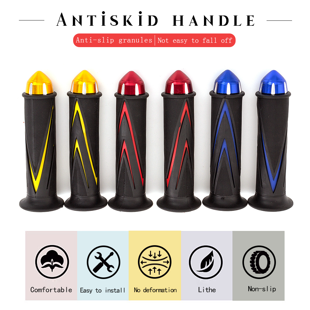 7/8'' Motorcycle Grips Hand Bar Grips Rubber Anti-Slip Mountain Motocross Handlebar for KTM Yamaha Kawasaki Universal Pit Bike
