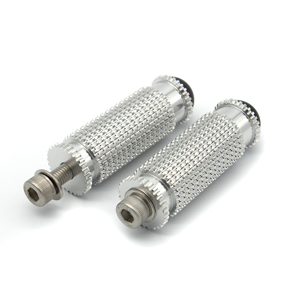 8mm Motorcycle Aluminum Rearsets Footrest Footpegs Foot pegs Pedal Universal silver only