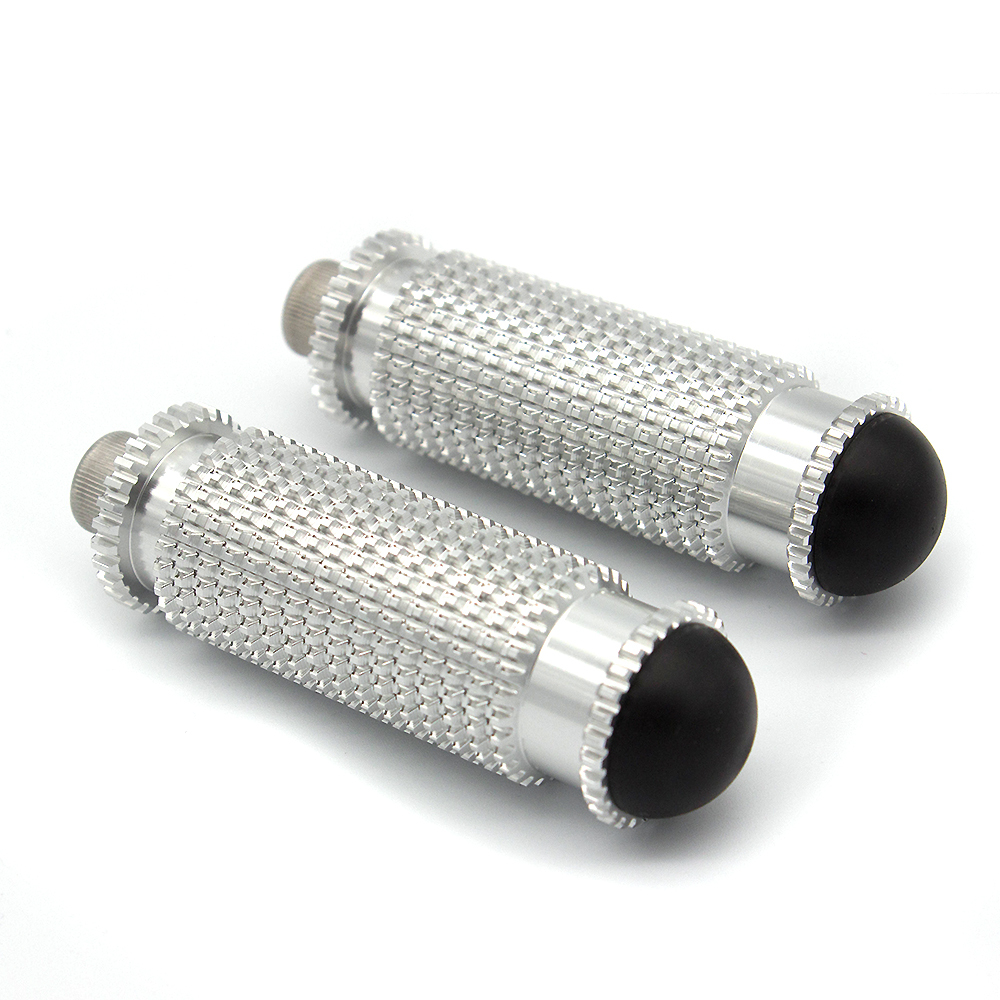 8mm Motorcycle Aluminum Rearsets Footrest Footpegs Foot pegs Pedal Universal silver only