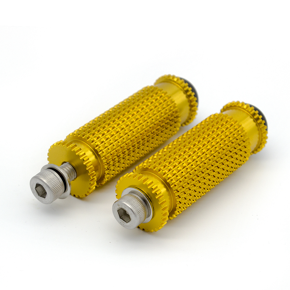 8mm Motorcycle Aluminum Rearsets Footrest Footpegs Foot pegs Pedal Universal gold only