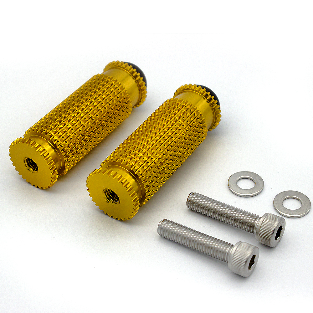 8mm Motorcycle Aluminum Rearsets Footrest Footpegs Foot pegs Pedal Universal gold only