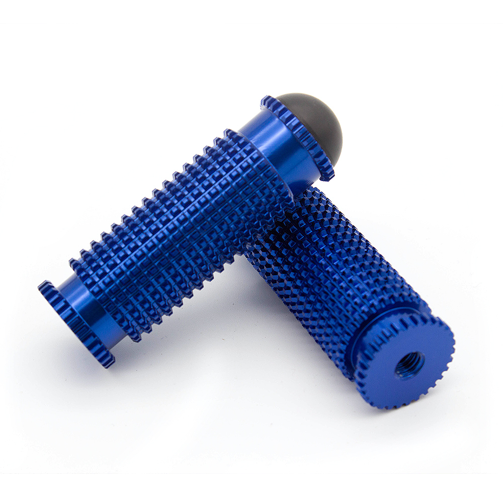 8mm Motorcycle Aluminum Rearsets Footrest Footpegs Foot pegs Pedal Universal blue only