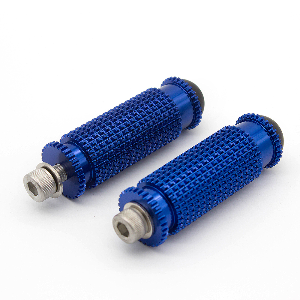 8mm Motorcycle Aluminum Rearsets Footrest Footpegs Foot pegs Pedal Universal blue only